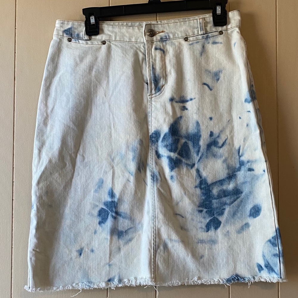 Armani Express Tie Dye Denim Skirt